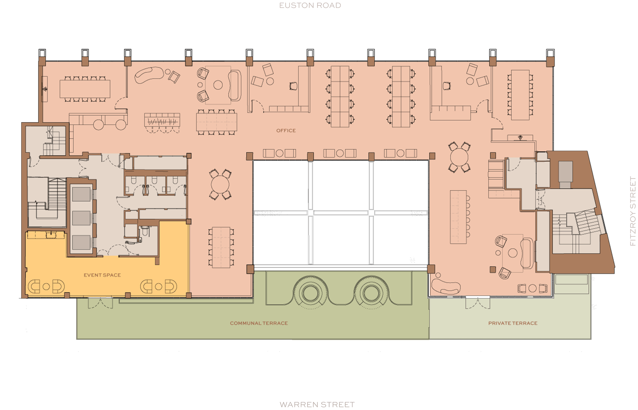 Fourth floor test fit plan